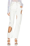 OFF-WHITE HOLE BAGGY STRAIGHT LEG,OFFF-WP34