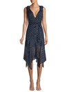 THE KOOPLES SLEEVELESS POLKA DOT MIDI DRESS,0400012517558