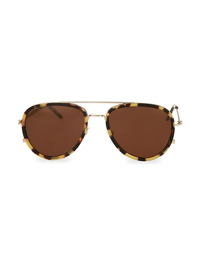 Tomas Maier 52mm Aviator Core Sunglasses In Gold