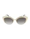 GUCCI 53MM CAT EYE SUNGLASSES,0400012448125