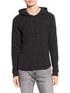 Vince Men's Dbl Waffle-knit Hoodie In White