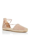 EILEEN FISHER FLAT ELASTIC LACE UP ESPADRILLES WOMEN'S SHOES