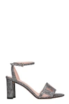 ANNA F SANDALS IN SILVER LEATHER,11352339