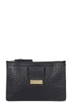 VISONE KIM CLUTCH IN BLACK LEATHER,11352353