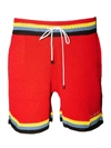 AMIRI CROCHET BASKETBALL SHORTS RED,Y0M11230CR