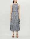 TED BAKER FLORAL-PATTERN LACE MIDI DRESS,R00035675