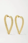 CAROLINA BUCCI CUORE 18-KARAT GOLD HOOP EARRINGS