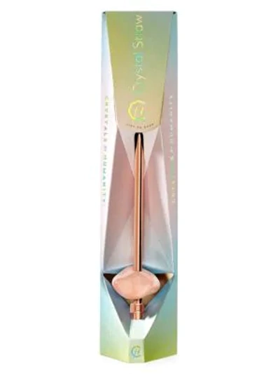 Gem-water Rose Quartz Crystal Stainless Steel Straw