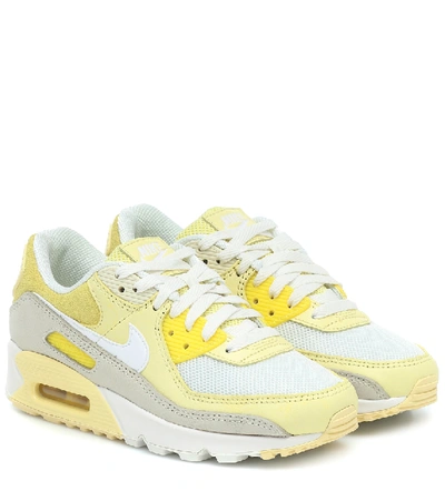 Nike Air Max 90 Leather Sneakers In Yellow