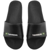 Havaianas Men's Brazil Logo Slides In Black