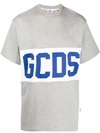 Gcds Short Sleeve T-shirt With Logo Band In Grey