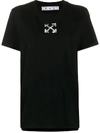 OFF-WHITE OFF-WHITE WOMEN'S BLACK COTTON T-SHIRT,OWAA049S20JER0091001 S