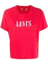 LEVI'S LEVI'S WOMEN'S RED COTTON T-SHIRT,699730070 S