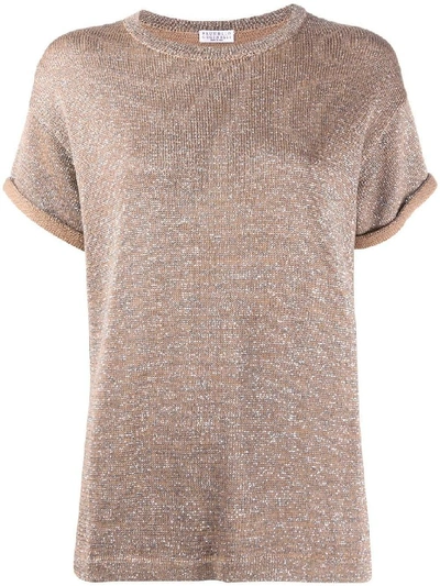 Brunello Cucinelli Women's Brown Cotton T-shirt