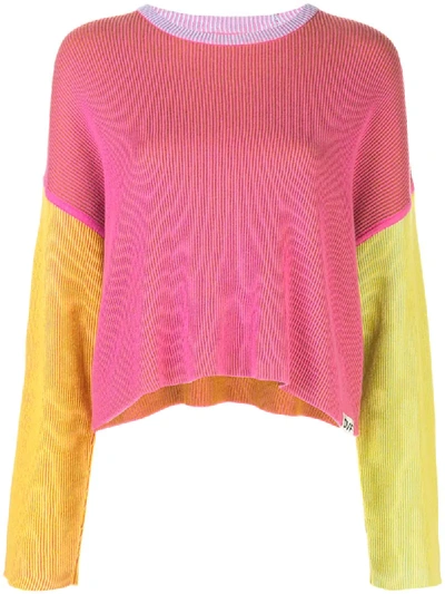 Diane Von Furstenberg Colour-block Jumper In Pink