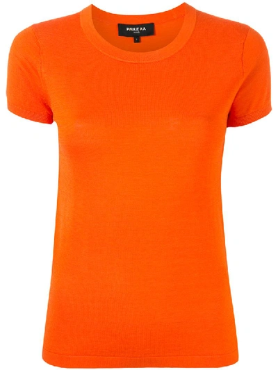 Paule Ka Gestricktes T-shirt In Orange