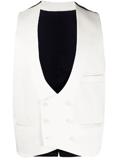 Bagnoli Sartoria Napoli Double-breasted Waistcoat In White