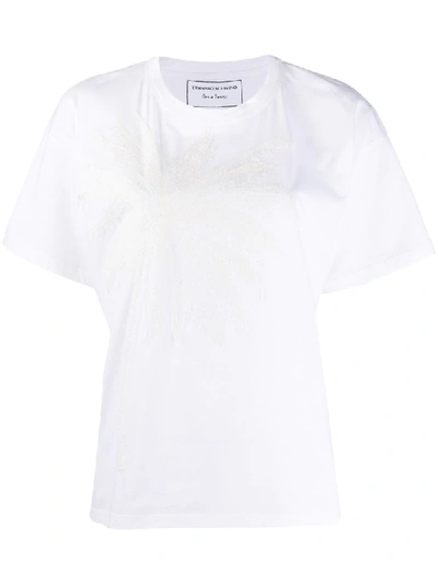 Ermanno Scervino Embroidered Crew Neck T-shirt In White