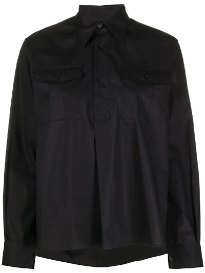 Plan C Chest Pocket Shirt In Black