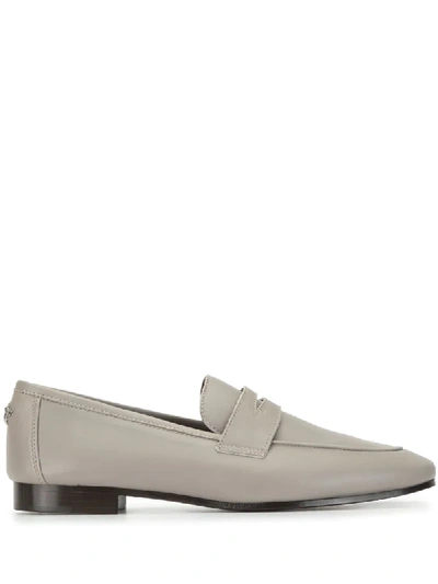 Bougeotte Flat Penny Loafers In Grey