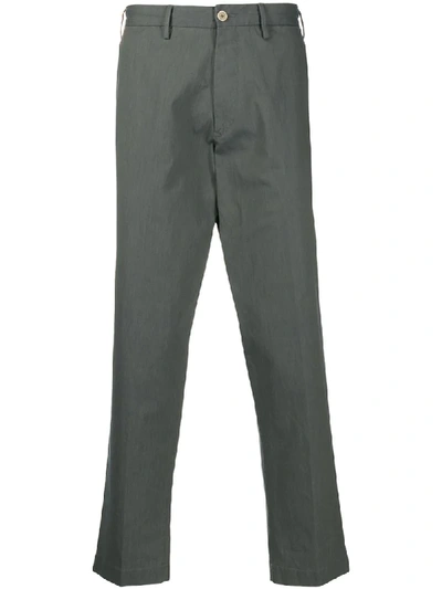 Pt01 Cropped Straight-leg Trousers In Grey