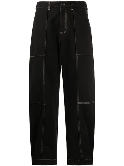 See By Chloé Topstitching Straight-leg Jeans In Black