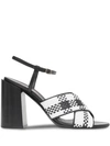 BURBERRY CROSSOVER STRAP SANDALS