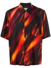 ARIES FLAME-PRINT SHORT SLEEVED SHIRT