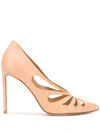 FRANCESCO RUSSO CUT-OUT STILETTO PUMPS