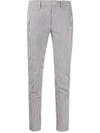 DONDUP STRIPED SLIM-FIT TROUSERS