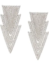 ALESSANDRA RICH CRYSTAL-EMBELLISHED TRIANGLE-DROP EARRINGS