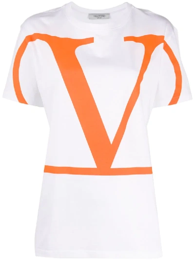 Valentino Vlogo Short-sleeve T-shirt In White