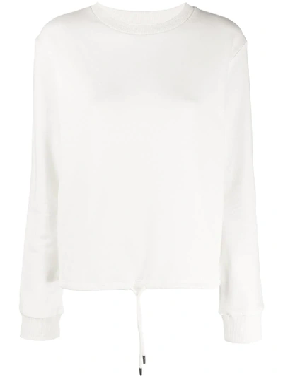 Woolrich Drawstring Crew Neck Sweatshirt In White