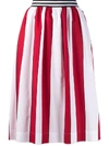 WOOLRICH STRIPED PLEATED SKIRT