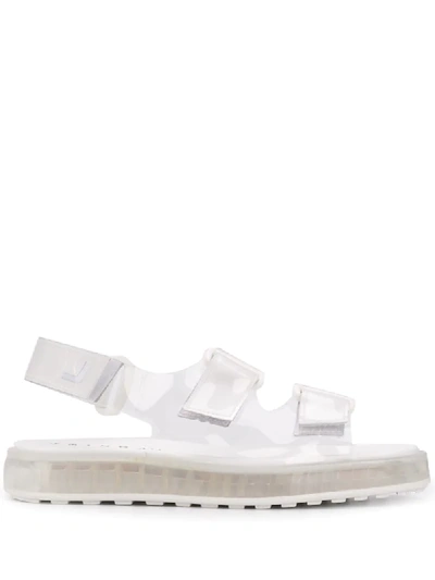 Joshua Sanders Air Transparent Touch-strap Sandals In White
