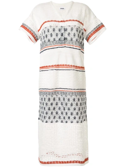 Coohem V-neck Knitted Dress In White