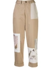 MONSE PATCHWORK CROPPED TROUSERS