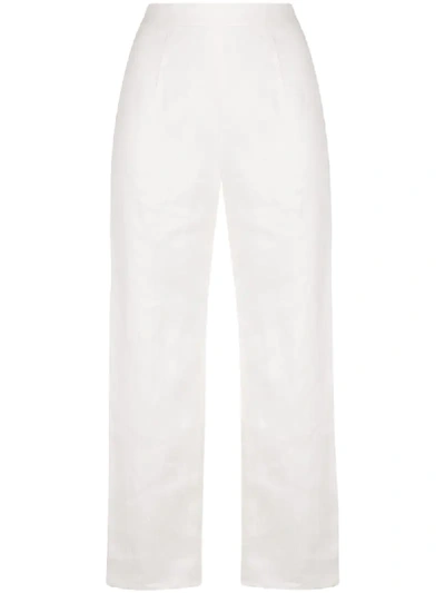 Sir Emile High Waisted Trousers In White