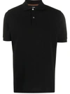 Paul Smith Polo Collared Shirt Short Sleeves In Black