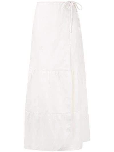 Sir Alena Wrap Maxi Skirt In White