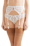 AGENT PROVOCATEUR DAIZY FLORAL-LACE SUSPENDER BELT,3074457345620911149