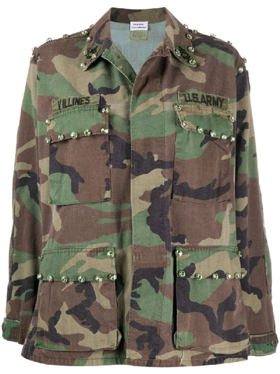 P.a.r.o.s.h Commando Camouflage-print Jacket In Green