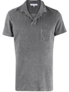 Orlebar Brown Terry Towelling Polo Shirt In Grey