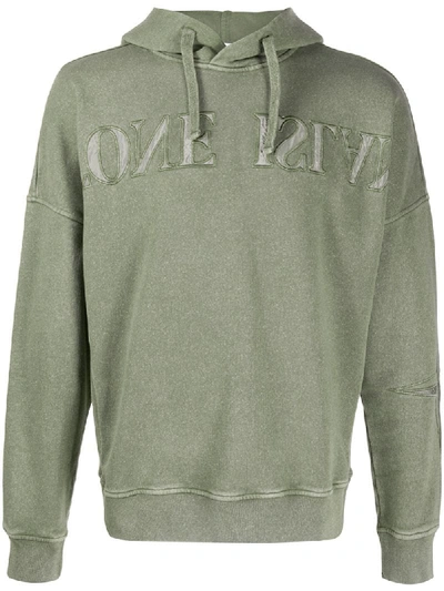 Stone Island Kapuzen Pullover Mit Logo-patch In Green