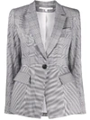 Veronica Beard Suri Checked Cotton-blend Blazer In Black