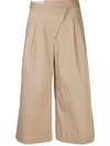 MONSE CROPPED PLEATED WIDE-LEG TROUSERS
