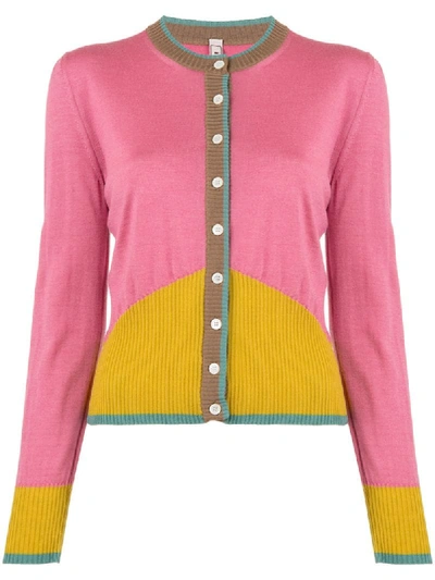 Antonio Marras Fitted Knit Cardigan In Pink