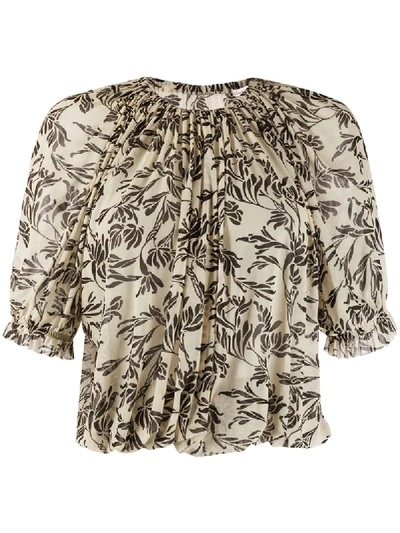 Stefano Mortari Patterned Blouse In Neutrals