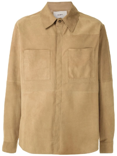 Egrey Chamois Pockets Shirt In Brown
