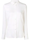 Vince Stretch Silk Shirt In White